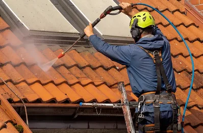 Démoussage et hydrofuge de toiture à Castaignos-Souslens
